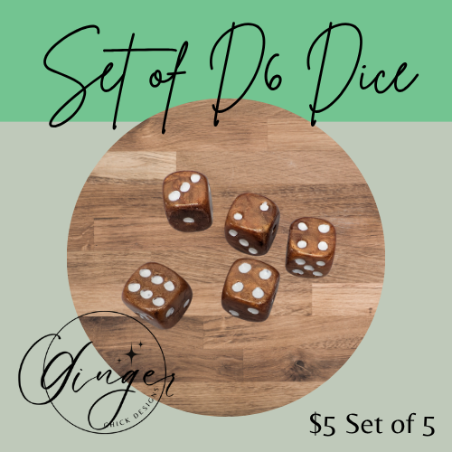 Copper Small D6 Dice Set