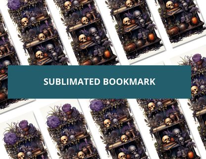 Skull Bookshelf Sublimation Bookmark