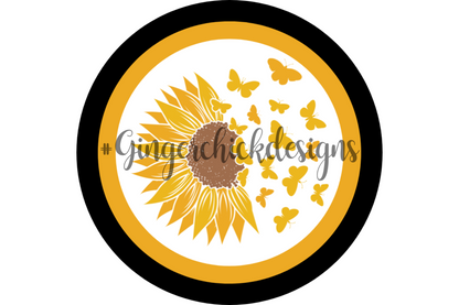 Sunflower Pin-Back Design