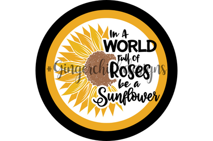 Sunflower Pin-Back Design
