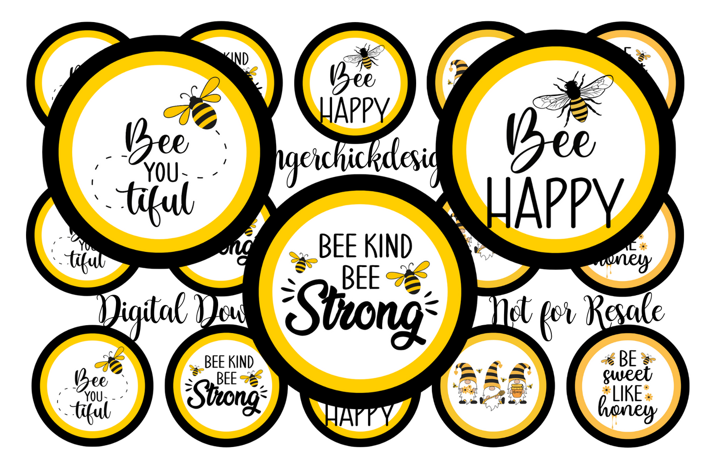 Honey Bees Bottle Cap Images