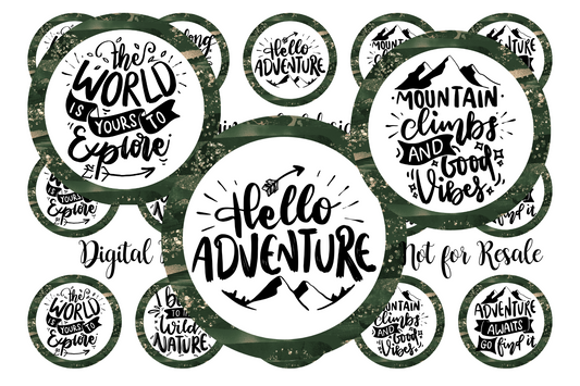 Hello Adventure Bottle Cap Images
