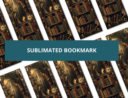 Goth Library & Candle Bookmark