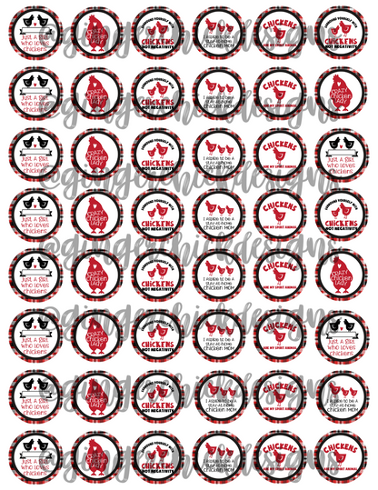 Crazy Chicken Lady Bottle Cap Images