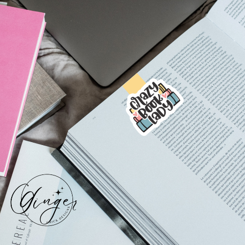 Crazy Book Lady Magnetic Bookmark