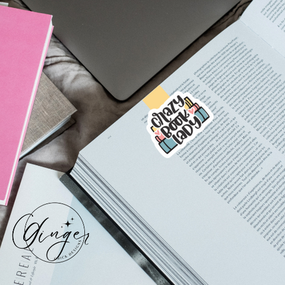 Crazy Book Lady Magnetic Bookmark