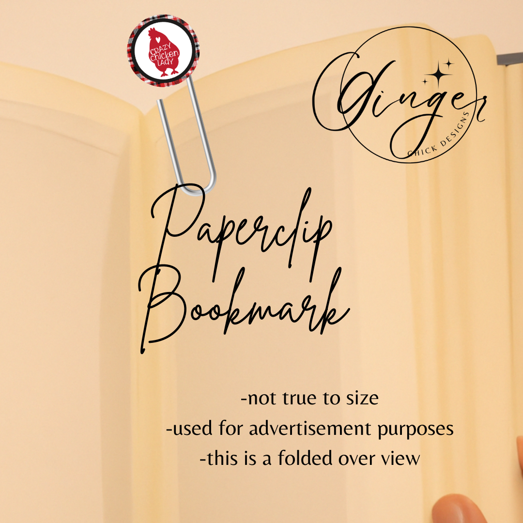 Crazy Chicken Lady 3-Inch Paperclip Bookmark