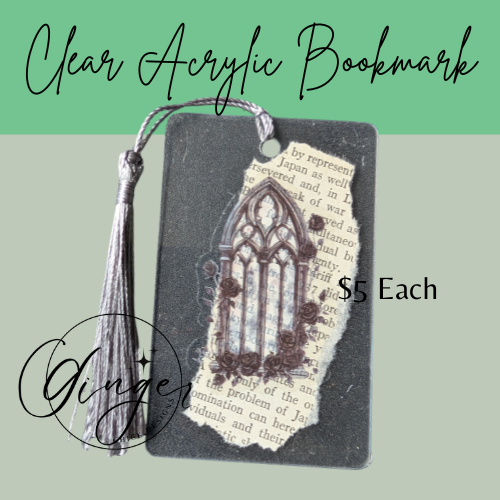 Dark Church Window Dictionary Acrylic Bookmark