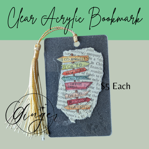 Directional Sign Dictionary Acrylic Bookmark