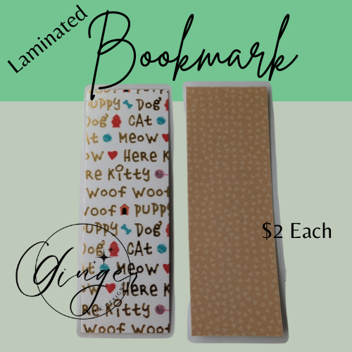 Dog and Cat Lover Laminated Bookmark
