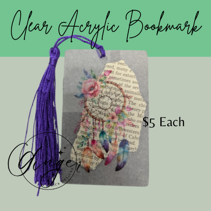 Dream Catcher Dictionary Acrylic Bookmark