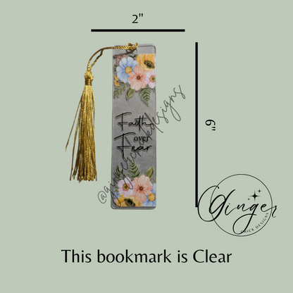 Faith Over Fear Acrylic Bookmarks
