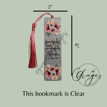 Fearfully and Wonderfully Made Acrylic Bookmarks