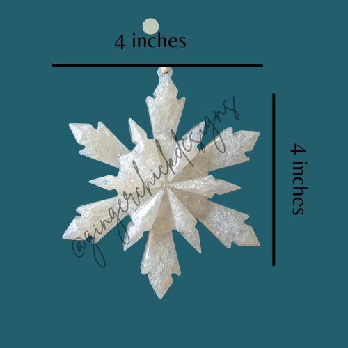 Frosted Resin Snowflake Ornament