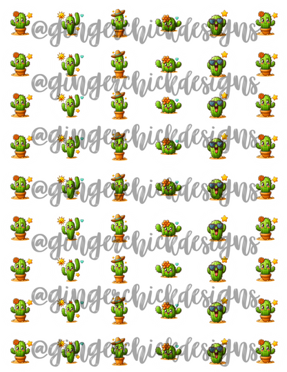 Cactus Friends Bottle Cap Images
