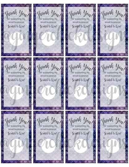 Purple Mermaid Digital Scratch off Ticket