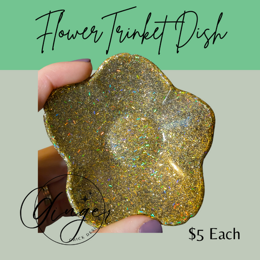 Gold Flower Trinket Dish