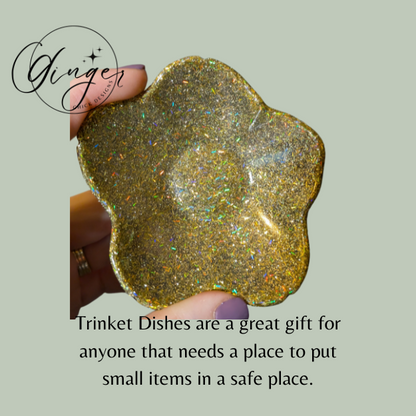Gold Flower Trinket Dish