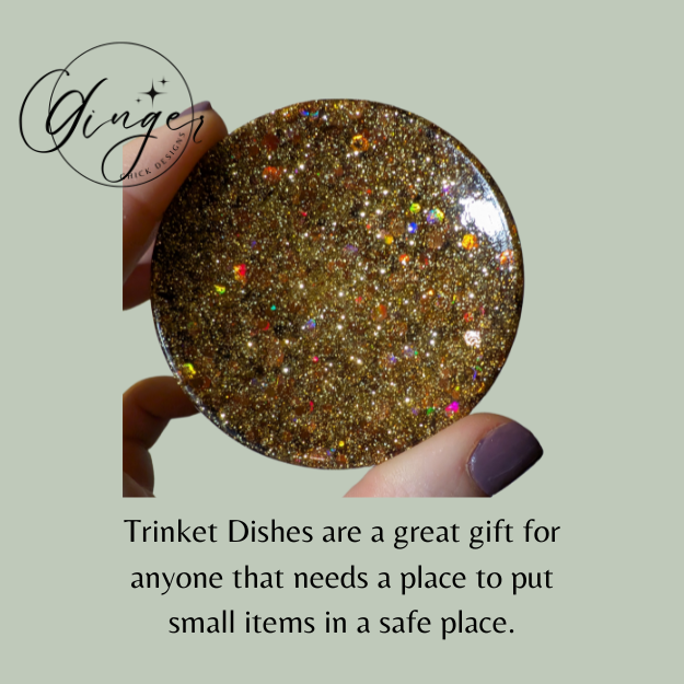 Gold Sparkle Mini Trinket Dish