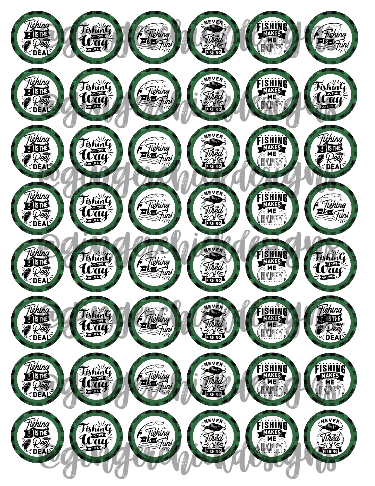 Fishing Makes Me Happy Bottle Cap Images
