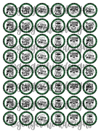 Fishing Makes Me Happy Bottle Cap Images