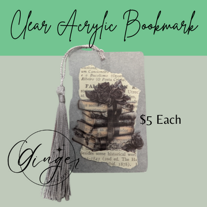 Gothic Books Dictionary Acrylic Bookmark