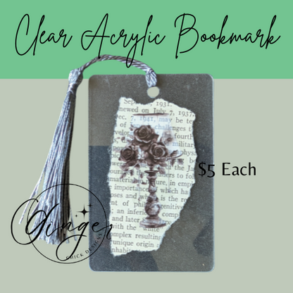Gothic Lamp Dictionary Acrylic Bookmark