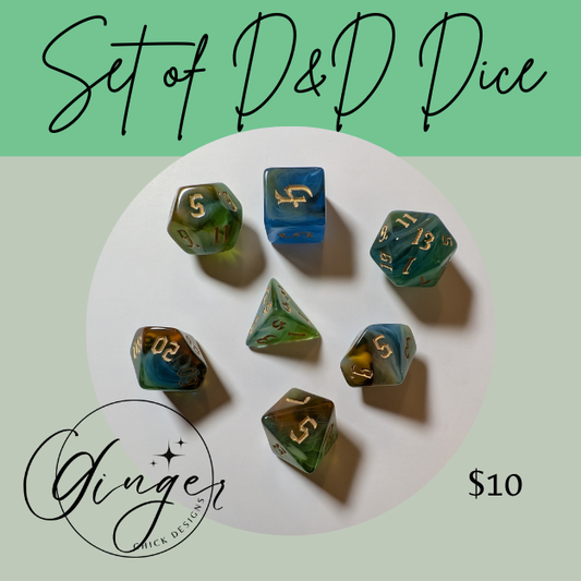 Tideforged Relic DND Dice Set