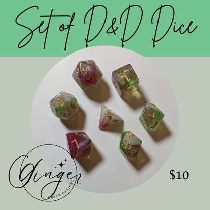 Enchanted Grove DND Dice Set