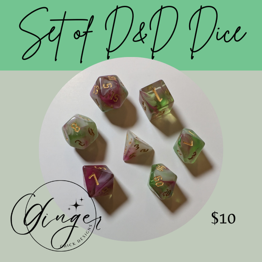Enchanted Grove DND Dice Set