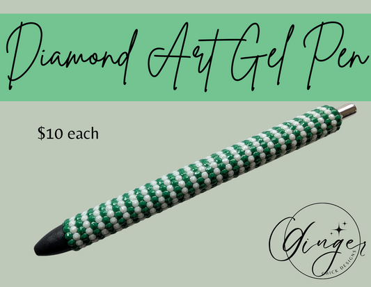 Green and White Diamond Art Ink Joy Gel Pen