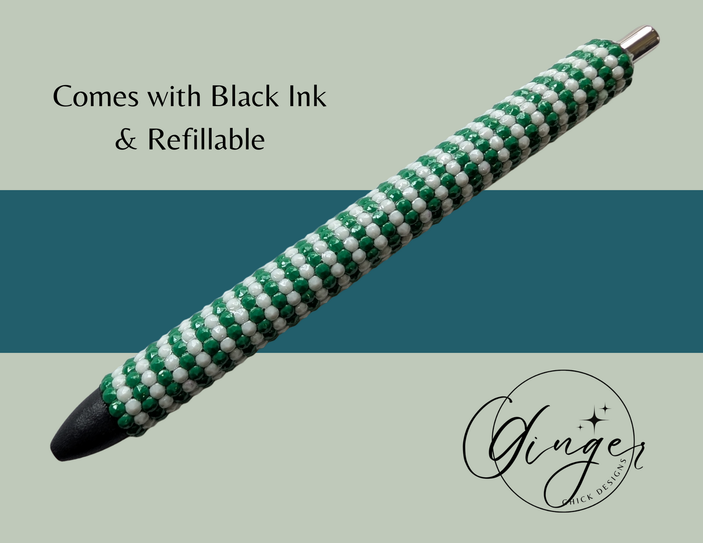 Green and White Diamond Art Ink Joy Gel Pen