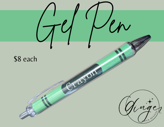Green Crayon Gel Pen