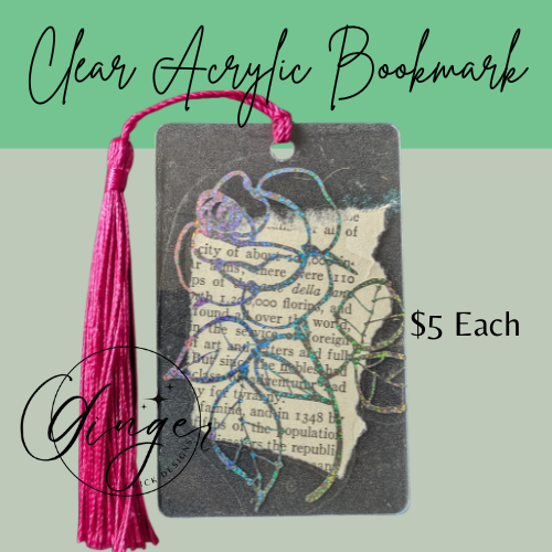 Holographic Rose Dictionary Acrylic Bookmark