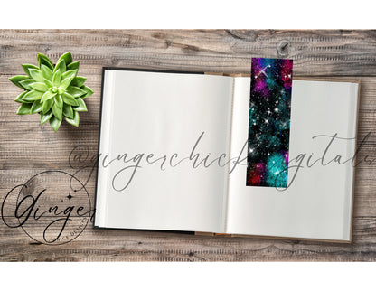 Galaxy - digital bookmark, digital download, book lovers, reading, inspirational