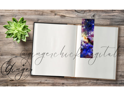Galaxy - digital bookmark, digital download, book lovers, reading, inspirational