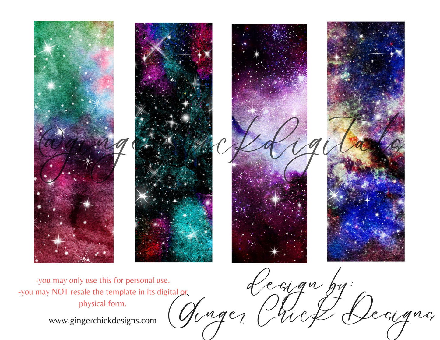 Galaxy - digital bookmark, digital download, book lovers, reading, inspirational