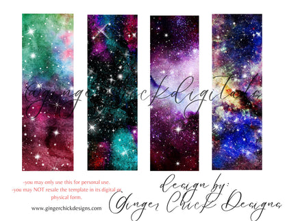 Galaxy - digital bookmark, digital download, book lovers, reading, inspirational