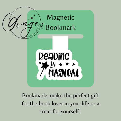 Magnetic Bookmark Instant Download, bookish merch, cute bookmarks, bookworm gift, reading bookmark, bibliophile, book accessories