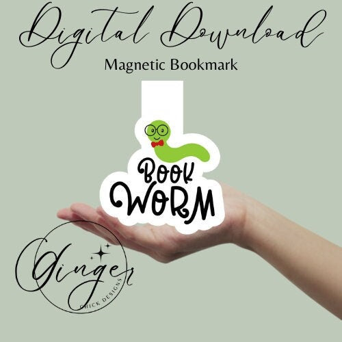 Magnetic Bookmark Instant Download, bookish merch, cute bookmarks, bookworm gift, reading bookmark, bibliophile, book accessories