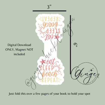 Magnetic Bookmark Instant Download, bookish merch, cute bookmarks, bookworm gift, reading bookmark, bibliophile, book accessories