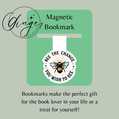Magnetic Bookmark Instant Download, bookish merch, cute bookmarks, bookworm gift, reading bookmark, bibliophile, book accessories