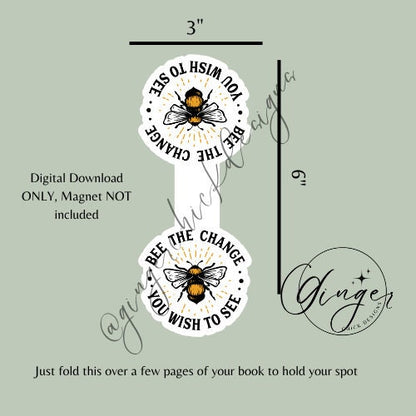 Magnetic Bookmark Instant Download, bookish merch, cute bookmarks, bookworm gift, reading bookmark, bibliophile, book accessories