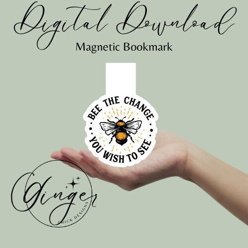 Magnetic Bookmark Instant Download, bookish merch, cute bookmarks, bookworm gift, reading bookmark, bibliophile, book accessories