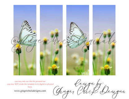 Spring Butterfly - digital bookmark, digital download, book lovers, reading