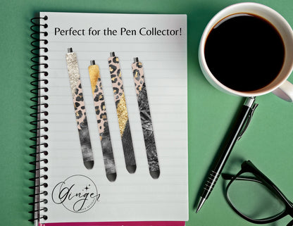 Pen Wraps | Pen skins | Leopard print | 4 designs | PNG/JPEG