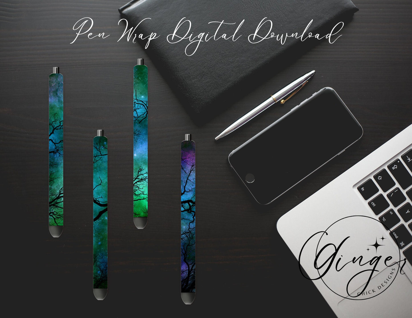 Pen Wraps | Pen skins | Night Sky | 4 designs | PNG/JPEG