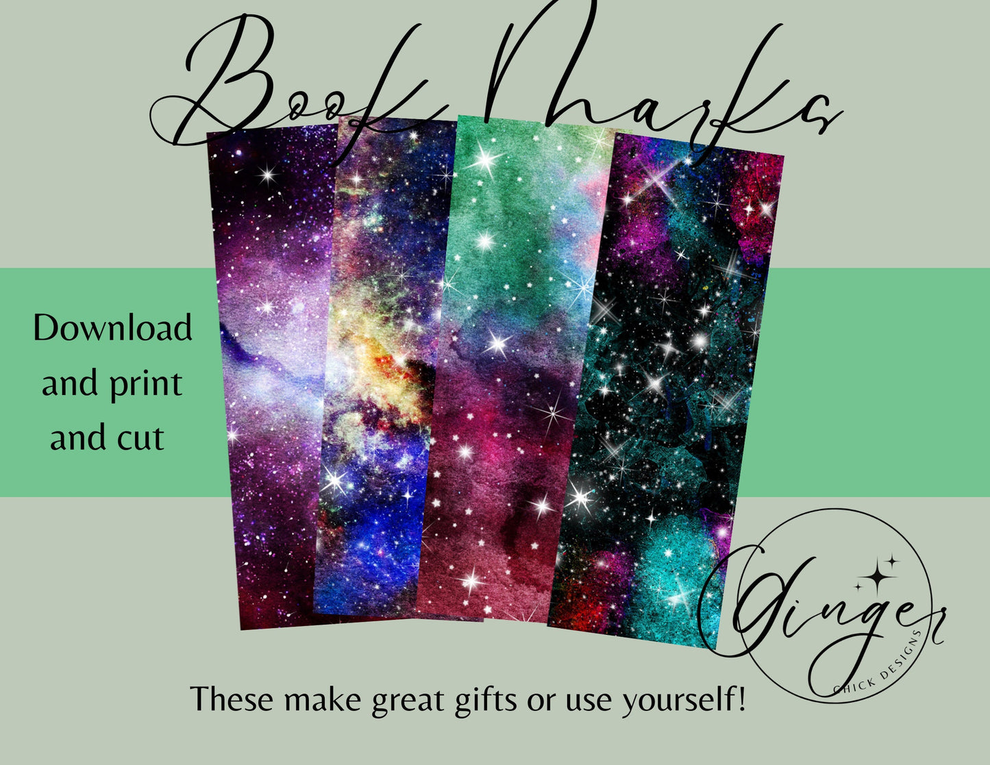 Galaxy - digital bookmark, digital download, book lovers, reading, inspirational