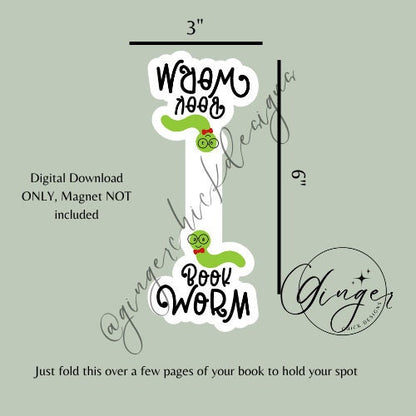 Magnetic Bookmark Instant Download, bookish merch, cute bookmarks, bookworm gift, reading bookmark, bibliophile, book accessories