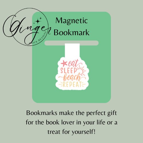 Magnetic Bookmark Instant Download, bookish merch, cute bookmarks, bookworm gift, reading bookmark, bibliophile, book accessories